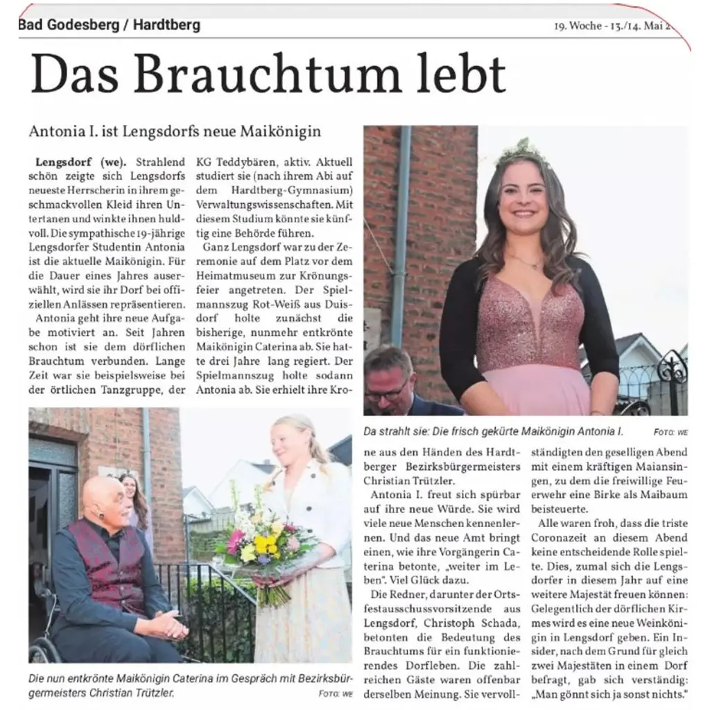 Maifest- Kultur und Brauchtum- HVV Lengsdorf